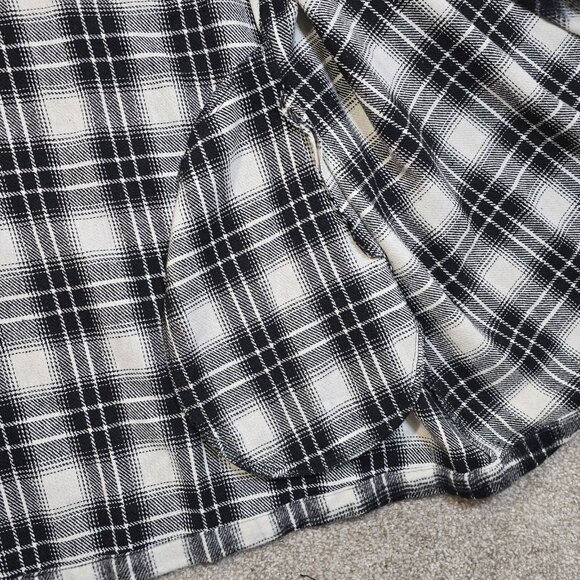 Chicsoul Waterfall Vest Plaid Microfleece Cozy Soft Pockets Flowing Women's 1XL - Picture 8 of 12